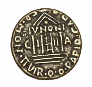 Monete antiche romane in argento con effige