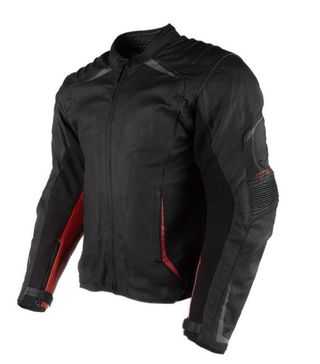 Mono de moto de dos piezas negro y rojo talla 50