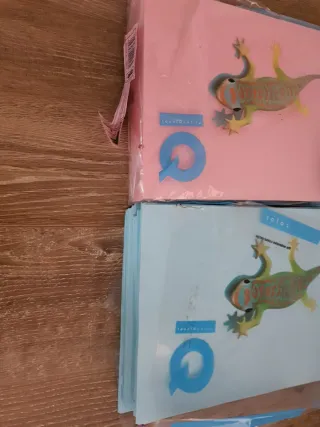 Folios A3 y Folios de azul, rosa