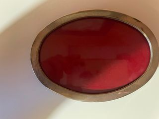 Portafotos ovalado de plata