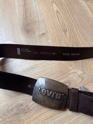Levi’s cinturón vintage marron piel