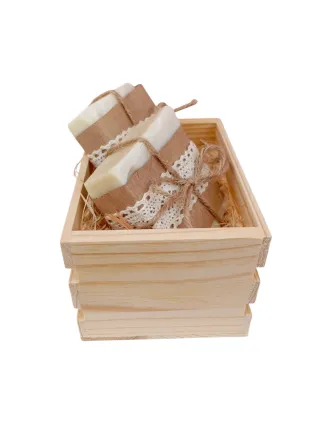 Sapone all'olio d'oliva Artigianale box in legno