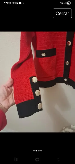 Chaqueta roja sfera de punto s