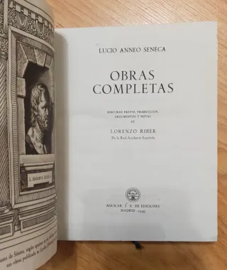 LUCIO ANNEO SÉNECA - OBRAS COMPLETAS AGUILAR 1949