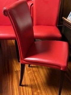 Poltrona Frau - 3 sedie mod. Vittoria rosse