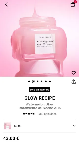 Mascarilla nocturna de Glow Recipe