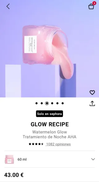 Mascarilla nocturna de Glow Recipe
