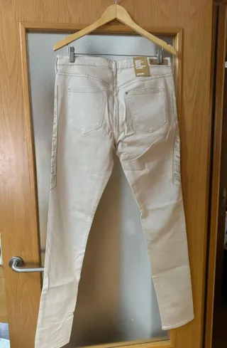 Vaquero beige h&m talla 33 [L]