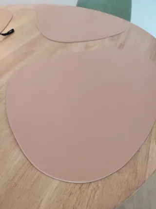 Manteles individuales piel sintética rosa