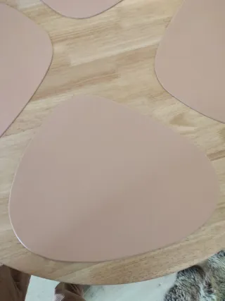 Manteles individuales piel sintética rosa