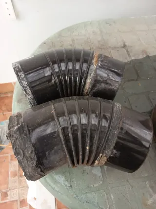 Semicodos chimenea de leña