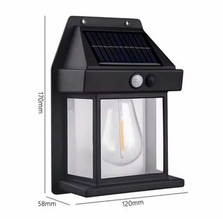 8 focos solares lámpara