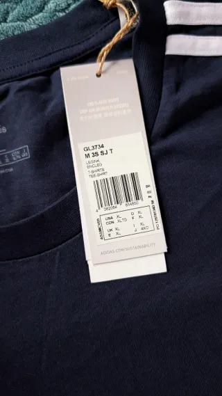 Camiseta Adidas Essentials 3-Stripes XL Azul