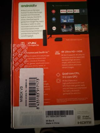 MiBox S. 4K Ultra HD. V3. Android TV.