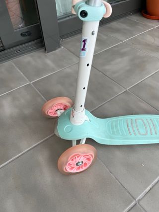 Monopattino per bambini a 3 ruote menta/rosa