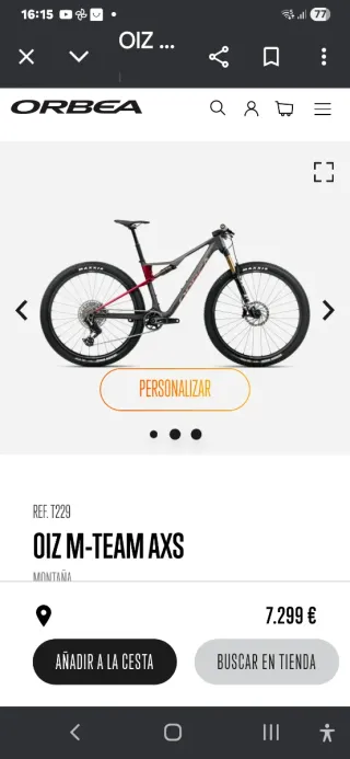 Bicicleta carbono alta gama