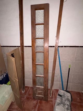 Puertas antiguas madera maciza con cristal