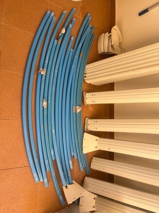 Estructura metalica piscina 3,60 c120 con la guia