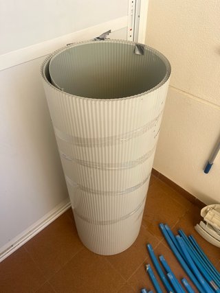 Estructura metalica piscina 3,60 c120 con la guia