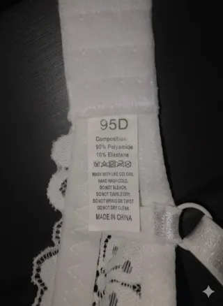 Sujetador encaje blanco talla 95D