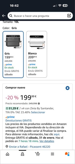 Freidora cosori Dual Blaze