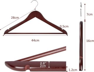 Perchas Madera Cerezo Antideslizantes Pack 20 Pro