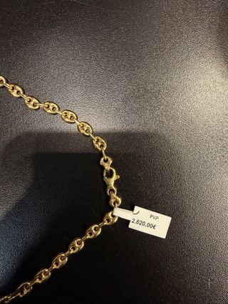 Cadena Calabrote (tipo Gucci) oro 18k