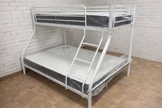 Litera matrimonial + 2 colchones viscoelástico