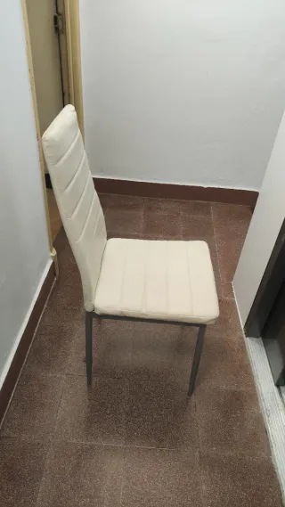 Silla comedor/salón blanco roto