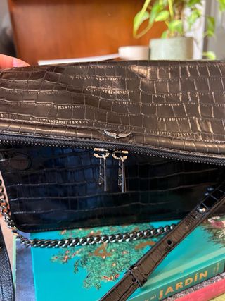 Zadig & Voltaire Rock Novel bag in black crocodile