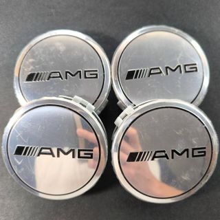 TAPABUJES MERCEDES AMG 75mm CROMADO - EMBLEMAS AMG
