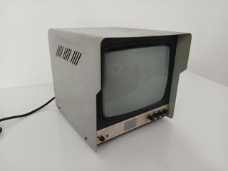 Monitor Sicurezza Industrale Vintage B/N 9 Pollici