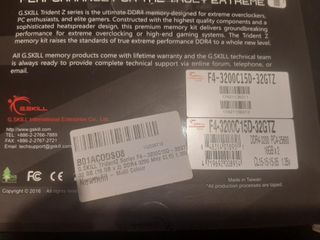 Memoria 32Gb DDR4 - G.SKILL F4-3200C16D-32GTZ