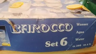 Juego 6 copas cristal en caja original