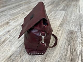 Bolso de lujo de cuero auténtico burdeos- Nuevo