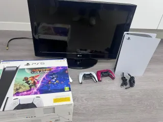 Playstation 5 Disc + 2 DualShock + TV LG 32"
