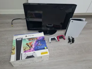Playstation 5 Disc + 2 DualShock + TV LG 32"