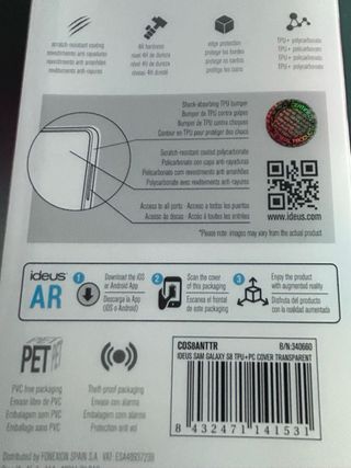 Carcasa para Samsung Galaxy S8 transparente