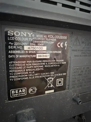 Televisión Sony 32  pulgadas