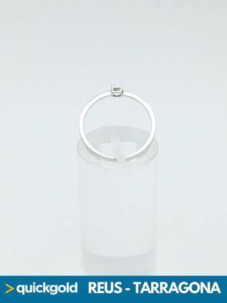 040-01-00412 ANILLO ORO BLANCO 18K SOLITARIO T11