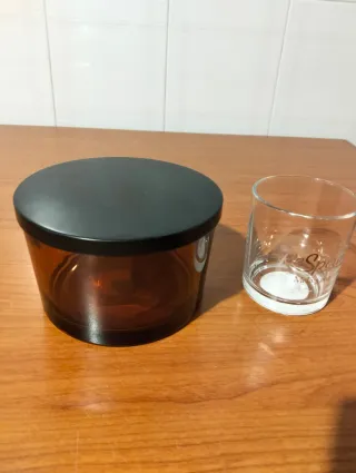 Set 2 contenitori in vetro