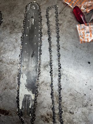 Espada stihl y 2 cadenas 40cm 55 eslabones