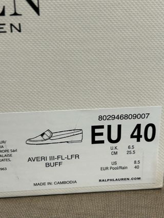 Ralph Lauren mocasines piel ante mujer 40