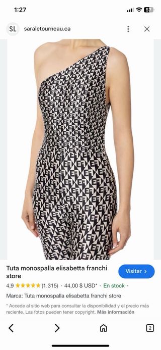 Mono satinado Elisabetta Franchi