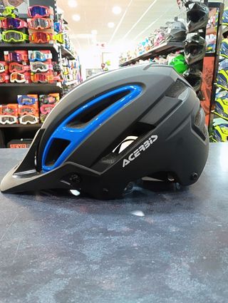 Casco bici Acerbis Doublep Negro/Azul XL (59-62CM)