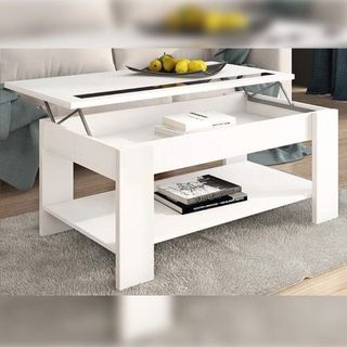 ✅MESITA DE CENTRO A ESTRENAR blanco y cambrian