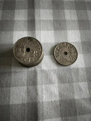 Moneda 25 pesetas del 1937