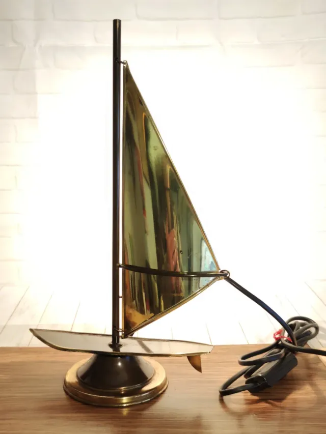 Lámpara Velero latón Italia 50s Santa & Cole Boho