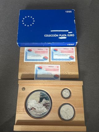 Estuche Monedas Plata Homenaje al Ejército 1998