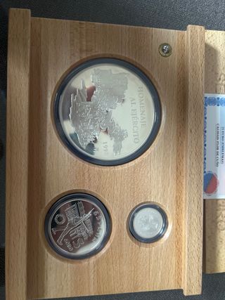Estuche Monedas Plata Homenaje al Ejército 1998